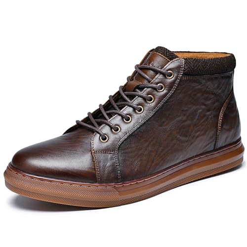 Image of Arkbird Mens Leather Sneaker Fashion Classic Casual Chukka Ankle Boots for Men