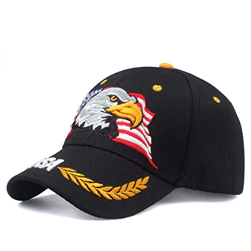 Black Patriotic Usa American Bald Eagle Base-Ball Dad Hat Cap For Men Or Women #TOP1