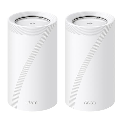 TP-Link Deco BE85 Wi-Fi 7 Mesh WLAN Kit, tripasovni usmerjevalnik in repetitor BE19000 (10 Gbps Ethernet/optična vrata, 19 Gbps ​​Wi-Fi hitrost, WPA3, 320 MHz kanali, 6 GHz)
