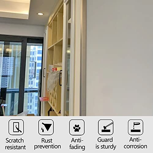 Gaeaauto 3/4" X 3/4" X 48" Silver Stainless Steel Corner Guards Metal Wall Corner Protectors Mirror-Like Finish 20 Ga With 90-Degree Angle And Snug Wall Wings- 6 Pack #TOP5