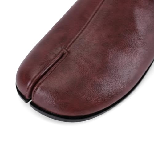 Image of UBWDU Split Toe Shoes Tabi Shoes Women Wide Width Round Toe Ballet Flats for Women