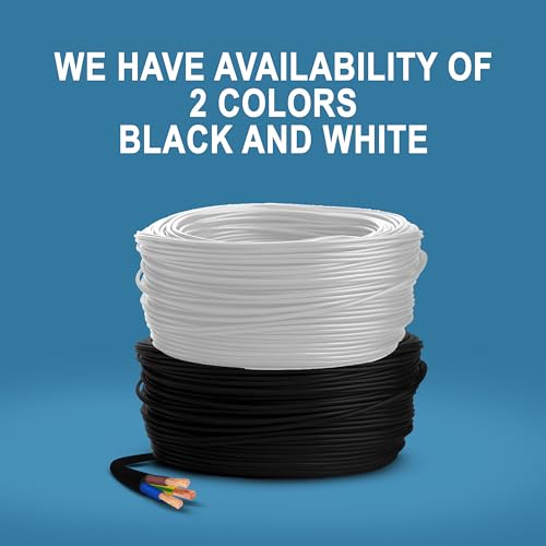 Primes DIY 3 Core Round White Flex Flexible Cable, stranded electrical copper wire, Insulated Flexible PVC Wire, Stranded Wire High Temperature Resistance, 3182Y BASEC Approved 0.75mm(2 Meter) - Image 5