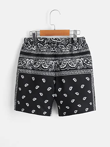 Image of SOLY HUX Boys Boho Paisley Print Short Sleeve T Shirt and Shorts Set 2 Piece Outfits