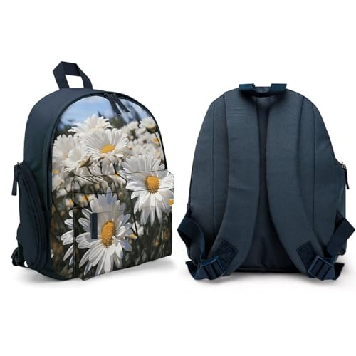 Wild White Daisies Mini Backpack Light Weight Small Travel Backpack Shopping Travel Daypack4