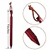 12 Pack Tent Stakes, 7075 Ground Metal Camping Aluminum Tent Pegs, Lightweight Tent Stakes Heavy Duty Spikes Camping Accessories, Red