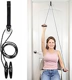 LiftAid Shoulder Pulley for Physical Therapy with Exercise Guide - Improves Shoulder Strength & Range of Motion - Reduces Pain, Helps in Muscle Recovery - Physical Therapy Equipment (Black)