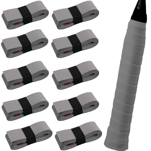 fogman グリップテープ テニス バドミントン テニスラケット ゴルフ 野球 10本セット (グレー)の商品画像（Amazon）