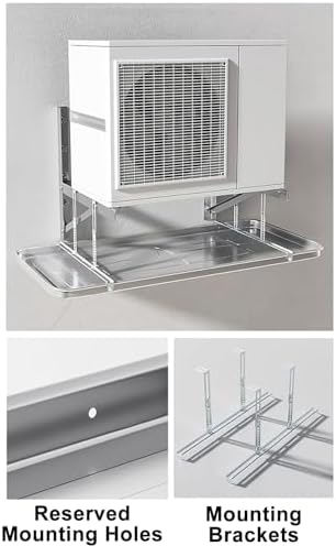 Stainless Steel Air Conditioner Drip Pan - Durable Condensate Drain Pan with Fitting Kit for Window AC & Mini Split Units - Essential AC Accessories by Drip Tray