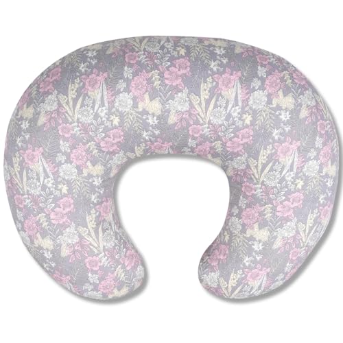 Image of x-vesolje Nursing Pillow, Breastfeeding Pillow with Removable Cover, Ergonomic Breast Feeding Pillow, Baby Feeding Support Pillow for Mom Easier Breastfeeding- Original Size /Dusky Floral