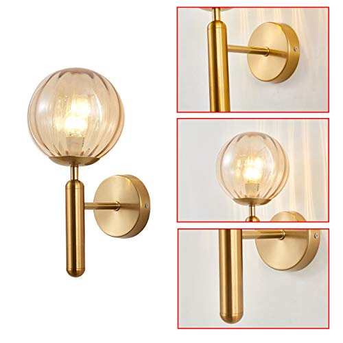 Lámpara de pared de base E27 para sala de estar y dormitorio con cristal elegante 5