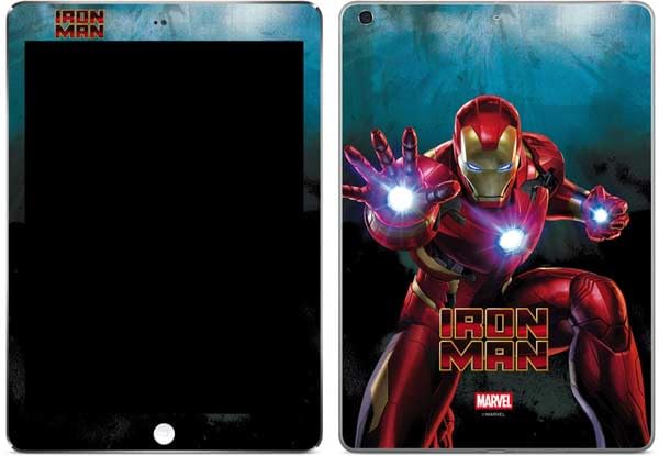 Skinit Decal Tablet Skin Compatible with iPad Air - Officially Licensed Marvel Iron Man Repulsor Blast Design