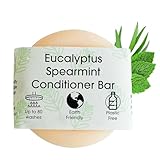 Eucalyptus Spearmint Hair Conditioner Bar, Natural Hair Care Bar for Frizzy Hair, Vegan Hair Bars, Plastic-Free, No Preservatives, Up to 80 Washes, 60g - The Natural Spa