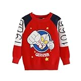 ウルトラマン セーター ニットセーター 子供服 キッズ 男の子 女の子 インナー 防寒 秋冬 普段着 通園 クリスマス 新年 お正月 誕生日 プレゼント (B,110)