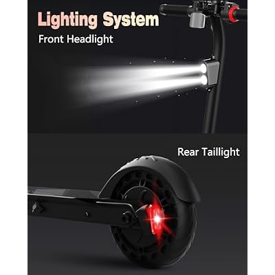 Electric Scooter 500W Peak Motor, 12 Miles Range & 15 MPH, 8 Flat-Free Tires, UL Certified, Foldable Electric Scooter for Adults, Teens and Big Kids