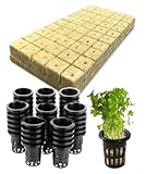 S.fields.inc ロックウールブロック 水耕栽培用ポット 50個セット 育苗キット 25mm