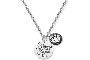 Glimmering Gift for Hoops-Loving Girls: Sportybella Basketball Necklace
