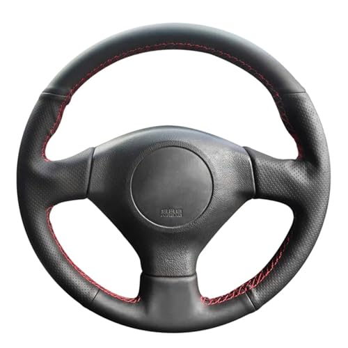 KJWPYNF Steering Wheel Cover, for Subaru Forester 2004-2008, Customize DIY Hand Sewing Hand-stitched Leather