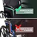 Trendcode Wheelchair Cushions，Pressure Pain Relief Accessories with Armrest Covers. Supports Coccyx & Back, Non-Slip. Fits 18