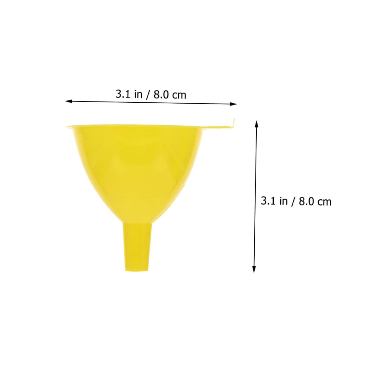 FUNOMOCYA 12pcs Plastic Funnel Small Funnels for Bottles Mini Powder Dispenser Office Funnel Lab Vials Funnel Triangle Lab Funnels Mini Funnels Jam Funnel Bottle Dispenser Labs Funnel Yellow