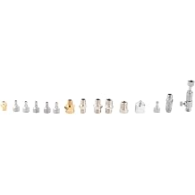 Thonlai 15PCS Airbrush Adapter Kit Stainless Steel Quick Release Connectors with 7 Pieces 1/8 inch and 1/4 inch Male Female Connectors for Most Airbrush