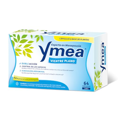 Ymea Menopausia Vientre Plano, Sofocos e Hinchazón, Tratamiento 1 Mes - 64 Cápsulas