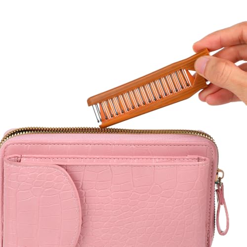 Peine de viaje plegable, set de 2 piezas compacto y portátil miniatura 5