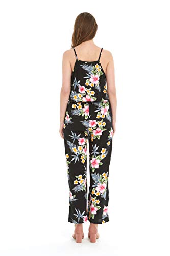 Image of Family Matching Hawaiian Clothes, Hibiscus Black | Black Hibiscus Print • Soft Rayon Fabric • Family Matching Outfits • Vacation Ready • Luau Party Wear
