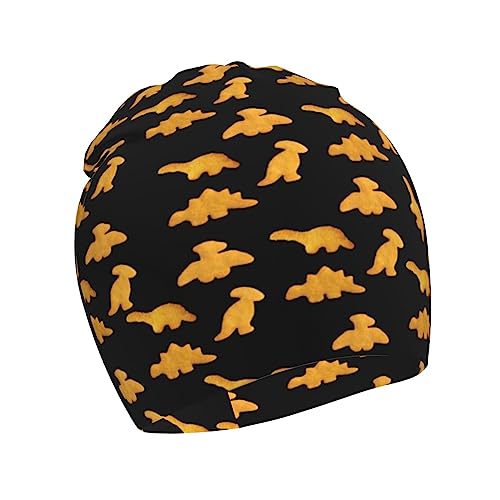Rqzwdq Cute Dinosaur Chicken Nuggets Kids Beanie Hats Warm Knit Beanie Cap Skull Caps Gifts Decor for Boys Girls