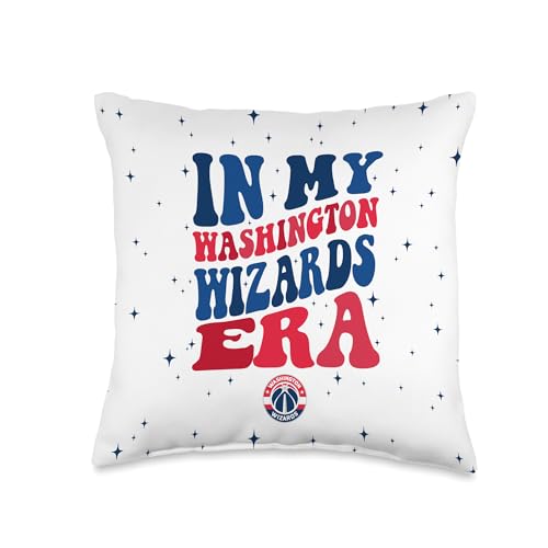 NBA In My Washington Wizards Era Retro Wave Logo Throw Pillow