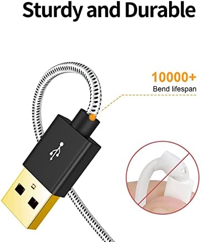 Power Cable for Streaming TV Stick, USB Cables for Fire Stick, Short Micro USB Power Cord for Amazon Fire Stick, Chromecast, Roku Stick, 2 Pack