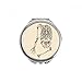 Human Skeleton Sketching Hand Compact Mirror Round Portable Pocket Glass