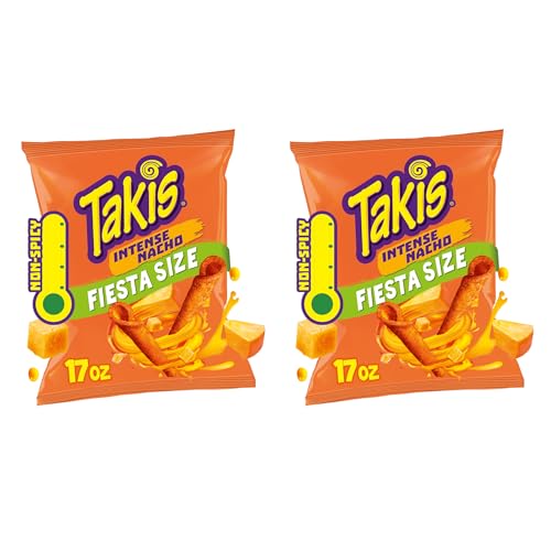 Takis Intense Nacho 17 oz Fiesta Size Bag, Cheese Flavored