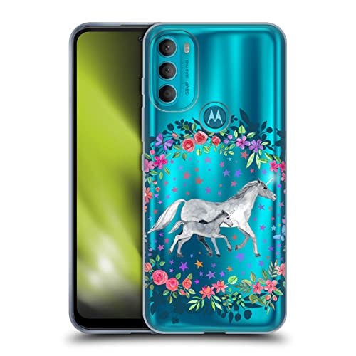 Head Case Designs Officially Licensed Micklyn Le Feuvre Mama And Baby Unicorn Animals 2 Soft Gel Case Compatible With Motorola Moto G71 5G #TOP6