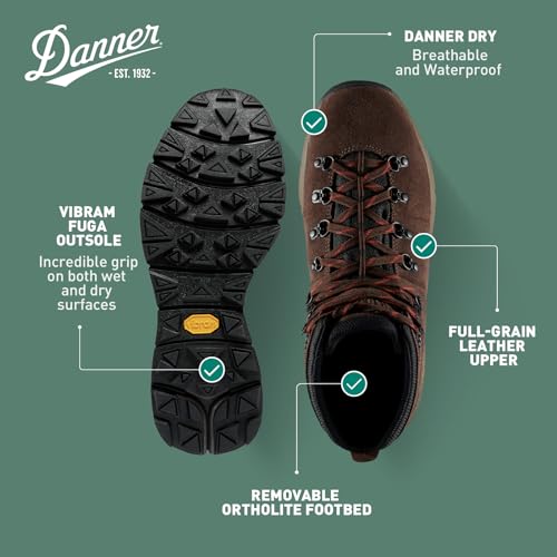 Image of Danner Mountain 600 Hiking Boots for Women - Waterproof, Durable Suede Upper, Breathable Lining, Triple-Density Footbed & Vibram Traction Outsole | Durable Suede Upper, Breathable Lining, Triple-Density Footbed & Vibram Traction Outsole