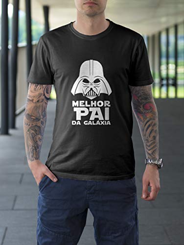 Camiseta Camisa Melhor Pai Dia dos Pais Masculino Preto Tamanho:G