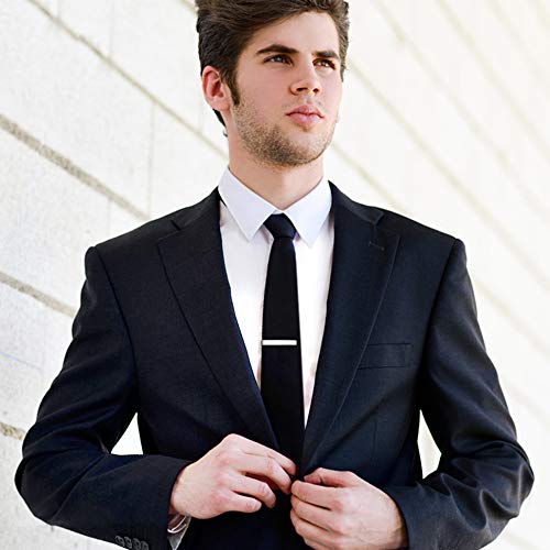 Yadoca 3 Pcs Tie Clips For Men Tie Bar Set Necktie Clips For Wedding Anniversary Business Black Silver-Tone Gold-Tone #TOP4