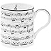 The Leonardo Collection Making Music Tasse f&uuml;r Zuhause und K&uuml;che, neu gestaltete Tassen f&uuml;r Tee und Kaffee, sch&ouml;ne Tasse f&uuml;r Herren, Geburtstagsgeschenk f&uuml;r Frauen, Wei&szlig;