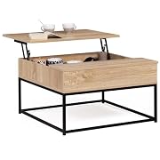IDMarket - Mesa de centro plegable cuadrada