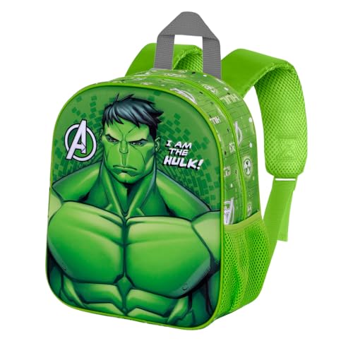 Mochila con imágenes en relieve, bolsa para guardería, 31 cm, con figura en 3D, Hulk, 31 cm