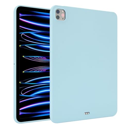 Protection iPad Air 11 2024 bleu clair étui silicone souple coque arrière rigide légère