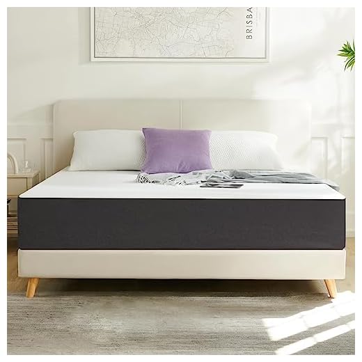 IZTOSS Luxe Matelas 160x200 - Épaisseur 25cm - Mousse - Confort Mi-Ferme - Blanc + Gris
