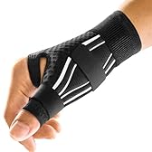 FREETOO Tutore Pollice Destro e Sinistro Ergonomico per Tendinite, Tutore per Rizoartrosi Pollice e Dito a Scatto, Supporto pollice per Sindrome di De Quervain, Frattura, Distorsione (S/M Bianco/Nero)