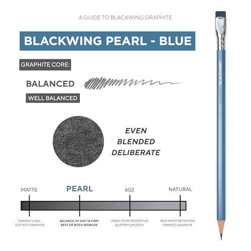 Lápices Blackwing Pearl 2B Azul, Paquete x12 miniatura 3