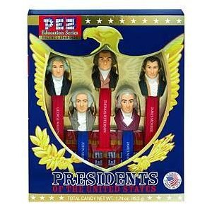 PEZ Education Series: Presidents of the United States, Vol 1: 1789-1825, 1 set 5 PRESIDENTS INCLUDED ARE GEORGE WASHINGTON,JOHN ADAMS,THOMAS JEFFERSON,JAMES MADISON AND JAMES MONROE