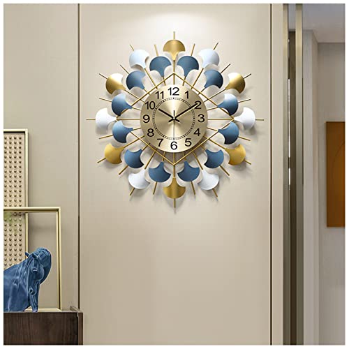 Montres murales à Quartz d'art en métal 3D au design suspendu luxueux de 48 cm
