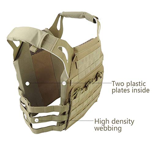 600D Molle Tactical Vest Simplified Version Military Chest Protective Plate Carrier Hunting Vest Airsoft Paintball Chest Rig Waistcoat (Color : BK) - Image 5