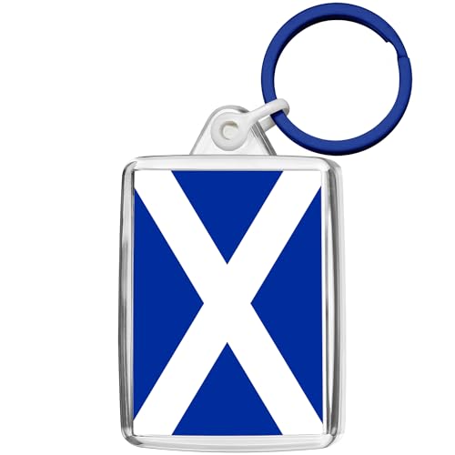 Pixly® Scotland Flag Keyring Key Fob Country Keychain Keepsake Scottish Souvenir Gift