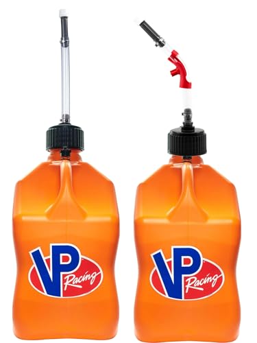 VP Racing Utility Container 5.5 Gallon - 2 Pack With 2 Deluxe Hoses and a Get Bent Hose Bender (Orange 2 Pack)