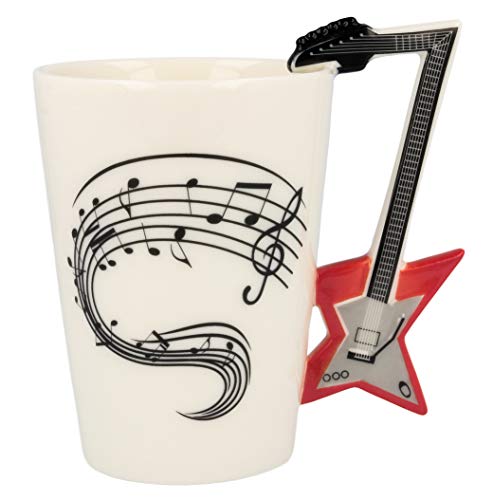 Froster Taza de Música Guitarra Eléctrica en caja negra, Taza de