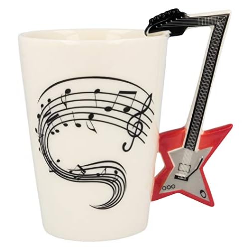 Froster Taza de Música Guitarra Eléctrica en caja negra, Taza de café 220 ml, Regalo para Guitarrista Musicos